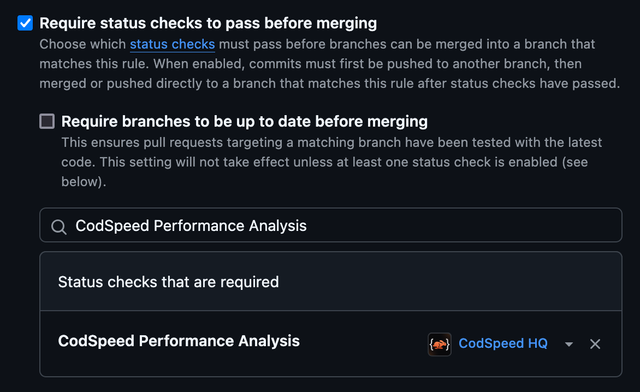 configuration of the status check